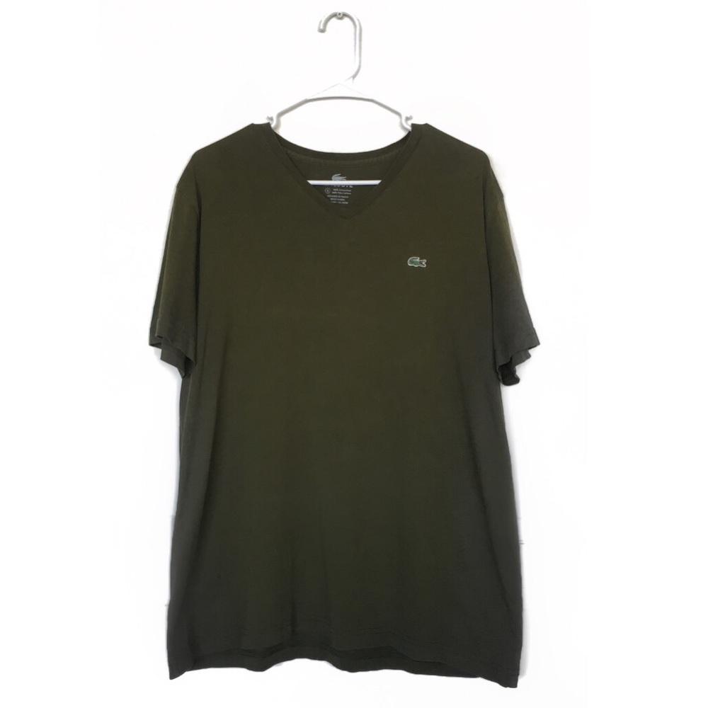 Lacoste Green V-Neck Short Sleeve T-Shirt – Size 6